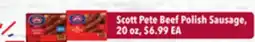 Tony’s Fresh Market Scott Pete Beef Polish Sausage, 20 oz offer