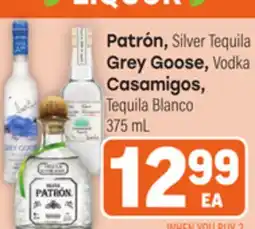 Tony’s Fresh Market Patrón, Grey Goose, Casamigos offer