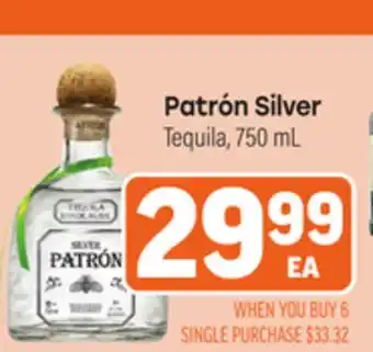 Tony’s Fresh Market Patrón Silver Tequila offer