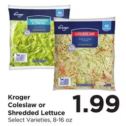 Food 4 Less Kroger Coleslaw or Shredded Lettuce offer