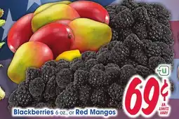 Jewel-Osco Blackberries 6 oz., or Red Mangos offer