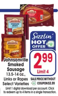 Jewel-Osco Johnsonville Smoked Sausage offer