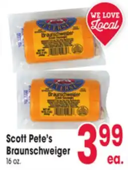 Jewel-Osco Scott Pete's Braunschweiger offer