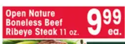 Jewel-Osco Open Nature Boneless Beef Ribeye Steak offer