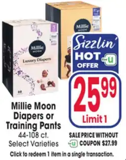 Jewel-Osco Millie Moon Diapers or Training Pants offer