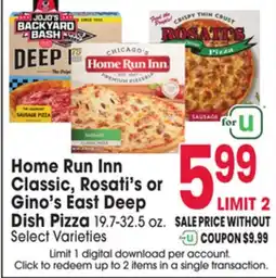 Jewel-Osco Home Run Inn Classic, Rosati's or Gino's East Deep Dish Pizza offer
