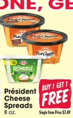 Jewel-Osco Président Cheese Spreads offer