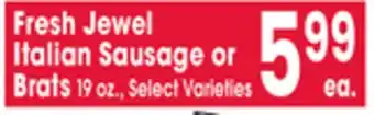 Jewel-Osco Fresh Jewel Italian Sausage or Brats offer