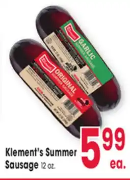 Jewel-Osco Klement's Summer Sausage offer