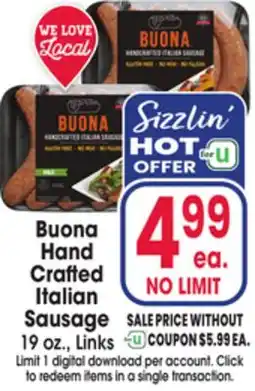 Jewel-Osco Buona Hand Crafted Italian Sausage offer