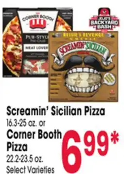 Jewel-Osco Screamin' Sicilian Pizza 16.3-25 oz. or Corner Booth Pizza 22.2-23.5 oz offer