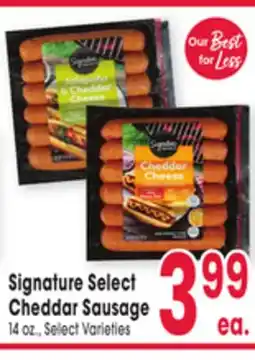 Jewel-Osco Signature Select Cheddar Sausage offer