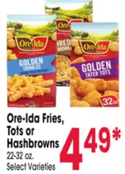 Jewel-Osco Ore-Ida Fries, Tots or Hashbrowns offer