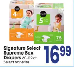 Jewel-Osco Signature Select Supreme Box Diapers offer