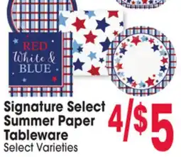Jewel-Osco Signature Select Summer Paper Tableware offer