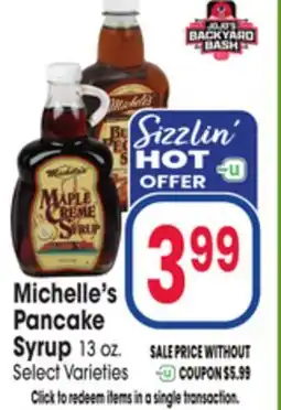 Jewel-Osco Michelle's Pancake Syrup offer