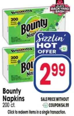 Jewel-Osco Bounty Napkins offer