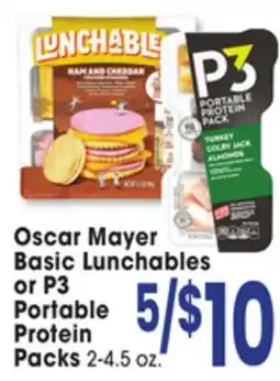 Jewel-Osco Oscar Mayer Basic Lunchables or P3 Portable Protein Packs offer