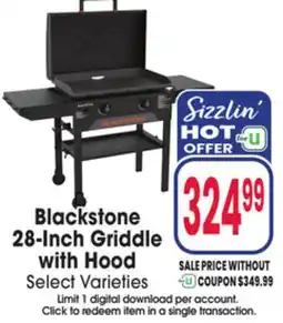Jewel-Osco Blackstone 28-Inch Griddle with Hood offer