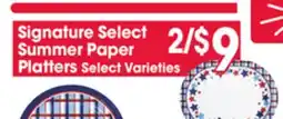 Jewel-Osco Signature Select Summer Paper Platters offer