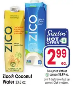 Jewel-Osco Zico Coconut Water offer