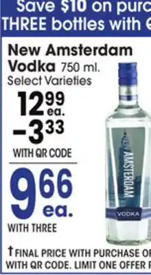 Jewel-Osco New Amsterdam Vodka offer