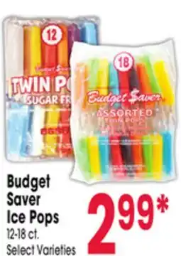 Jewel-Osco Budget Saver Ice Pops offer