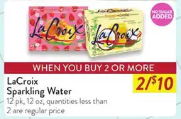 Fresh Thyme LaCroix Frozen Novelty Bars offer