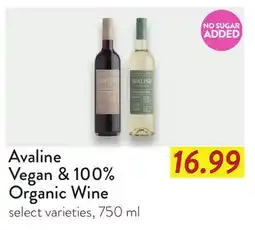 Fresh Thyme Avaline Vegan & 100% Organic Wine offer