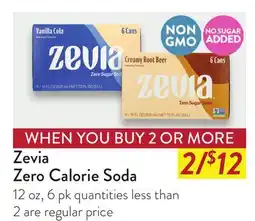 Fresh Thyme Zevia Zero Calorie Soda offer