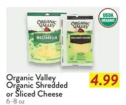 Fresh Thyme Organic Valley Organic Shredded or Sliced Cheese offer