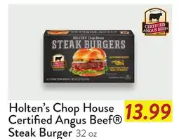 Fresh Thyme Holten's Chop House Certified Angus Beef Steak Burger offer