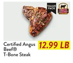 Fresh Thyme Certified Angus Beef T-Bone Steak offer