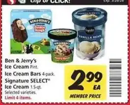 Safeway Ben & Jerry's Ice Cream offer