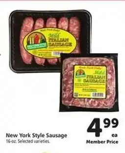 Safeway New York Style Sausage offer