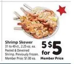 Safeway Shrimp Skewer offer