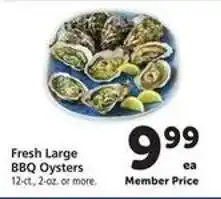 Safeway Fresh Large BBQ Oysters offer