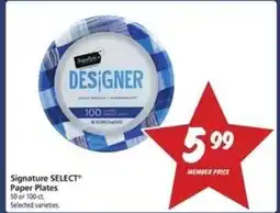 Safeway Signature Select Paper Plates offer