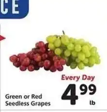 Safeway Green or Red Seedless Grapes offer