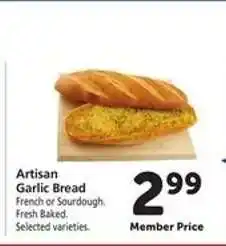 Safeway Artisan Garlic Bread offer