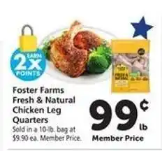 Safeway Foster Farms Fresh & Natural Chicken Leg Quarters offer