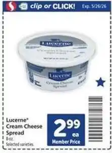Safeway Lucerne Cream Cheese Spread offer