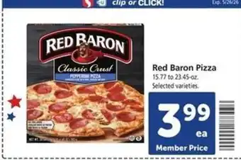 Safeway Red Baron Pizza offer