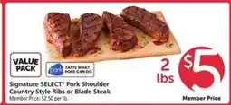Safeway Signature SELECT Pork Shoulder Country Style Ribs or Blade Steak offer