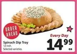 Safeway Spinach Dip Tray offer