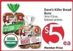 Safeway Dave's Killer Bread Buns offer