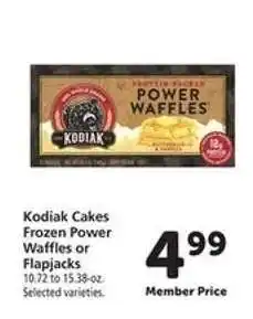 Safeway Kodiak Cakes Frozen Power Waffles or Flapjacks offer