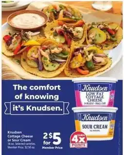 Safeway Knudsen Cottage Cheese or Sour Cream offer