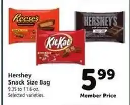Safeway Hershey Snack Size Bag offer
