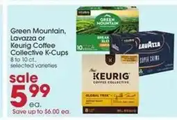 Giant Eagle Green Mountain, Lavazza or Keurig Coffee Collective K-Cups offer